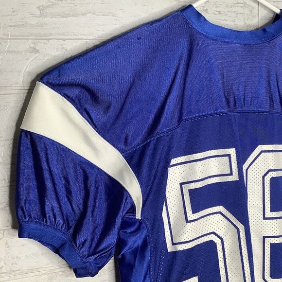 Rawlings Football Jersey Adult XL Blue White Wildcats 56 pro performance apparel - Picture 8 of 11